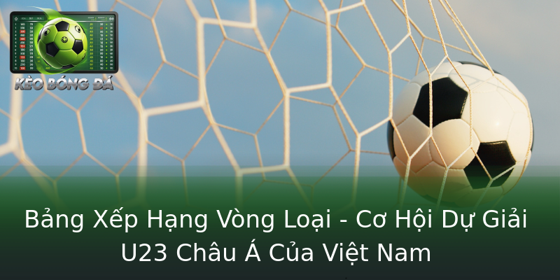 Bảng Xếp Hạng Vòng Loại - Cơ Hội Dự Giải U23 Châu Á Của Việt Nam Bảng Xếp Hạng Vòng Loại - Cơ Hội Dự Giải U23 Châu Á Của Việt Nam
