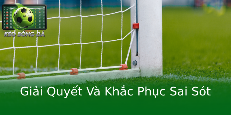 Giải Quyết Và Khắc Phục Sai Sót Giải Quyết Và Khắc Phục Sai Sót
